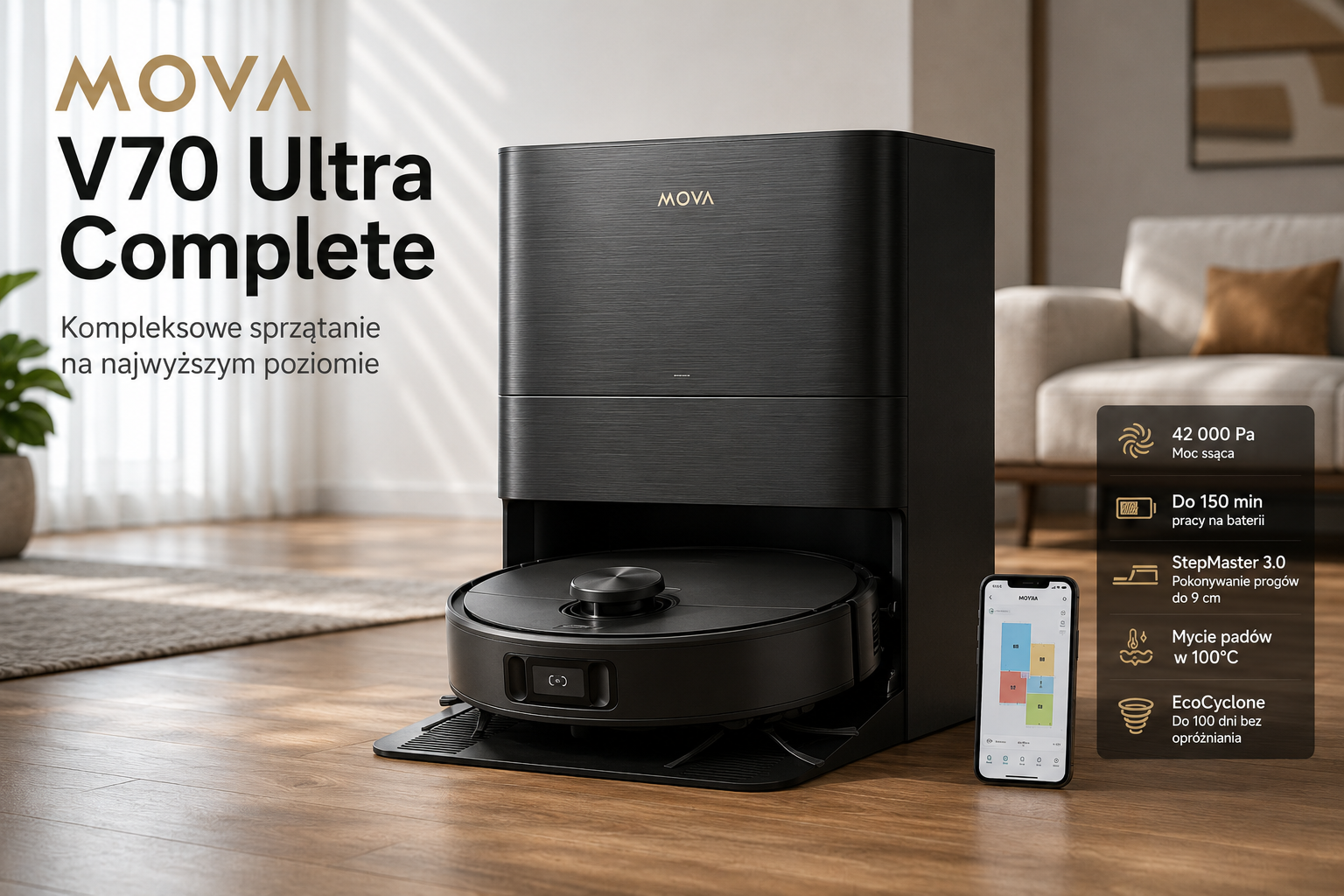 MOVA V70 Ultra Complete - czy to najlepszy stosunek ceny do jakości wśród robotów sprzątających?