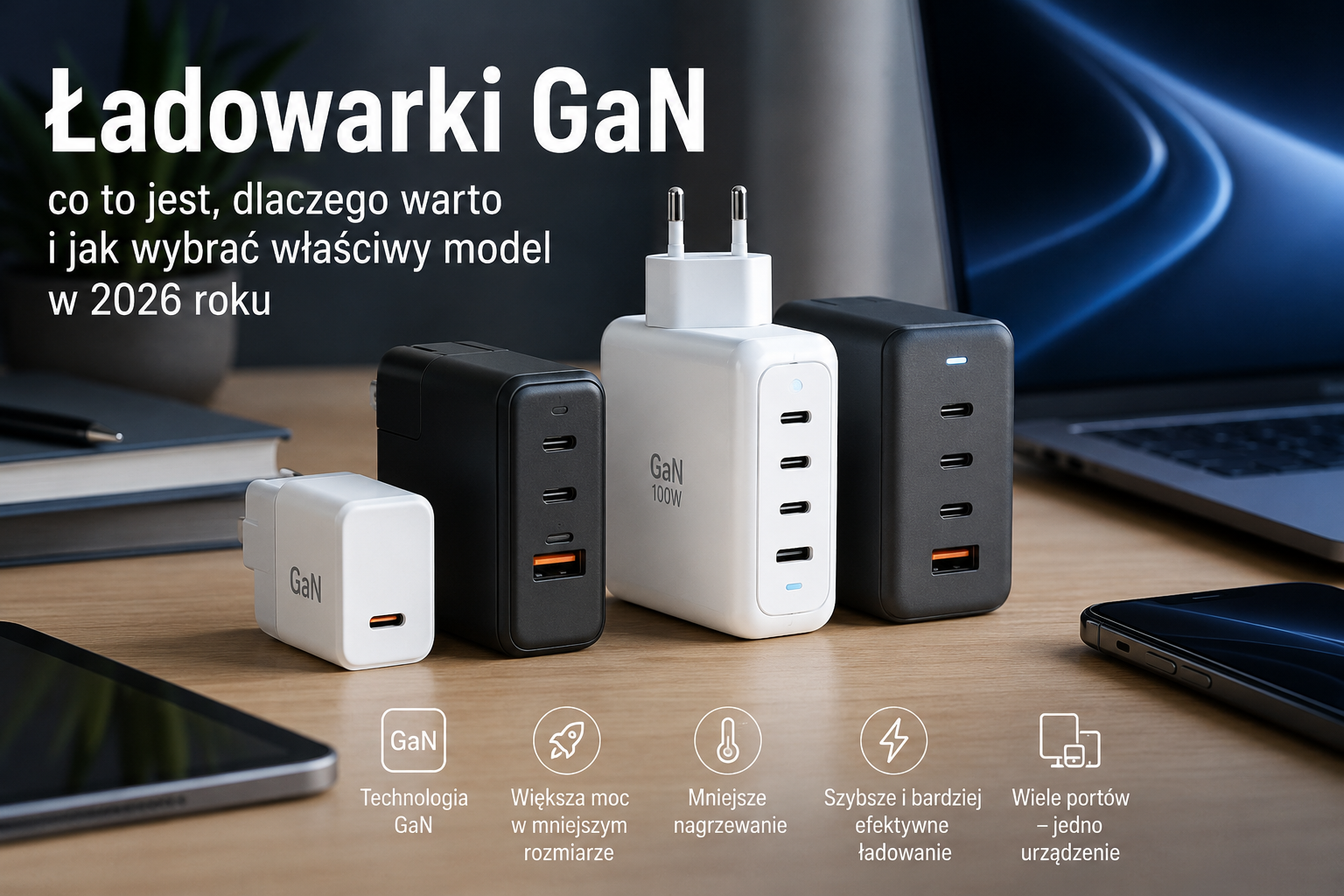 Ładowarki GaN - co to jest, dlaczego warto i jak wybrać właściwy model w 2026 roku